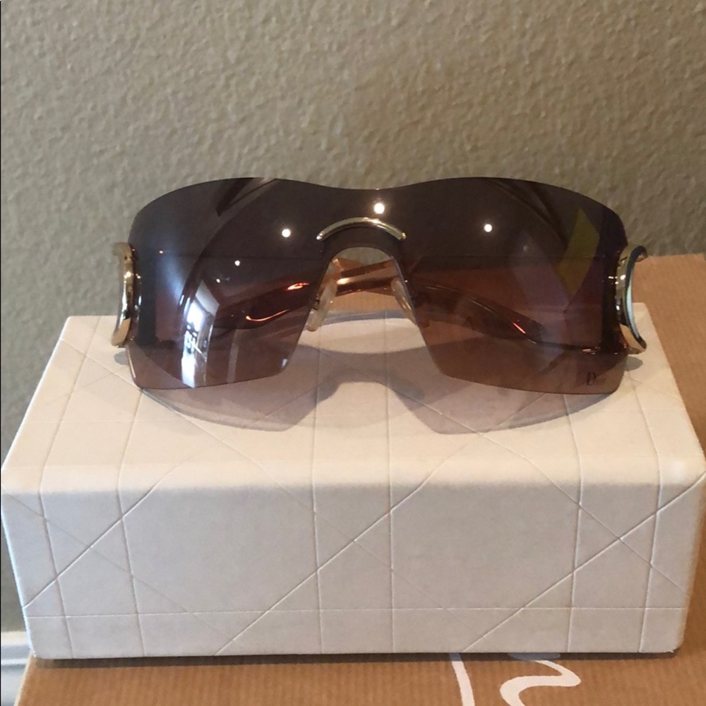 Gold Dior sunglasses